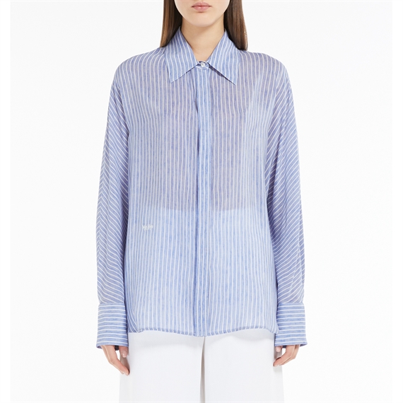 Max Mara Studio Dinar Skjorte, Light Blue Stripe 